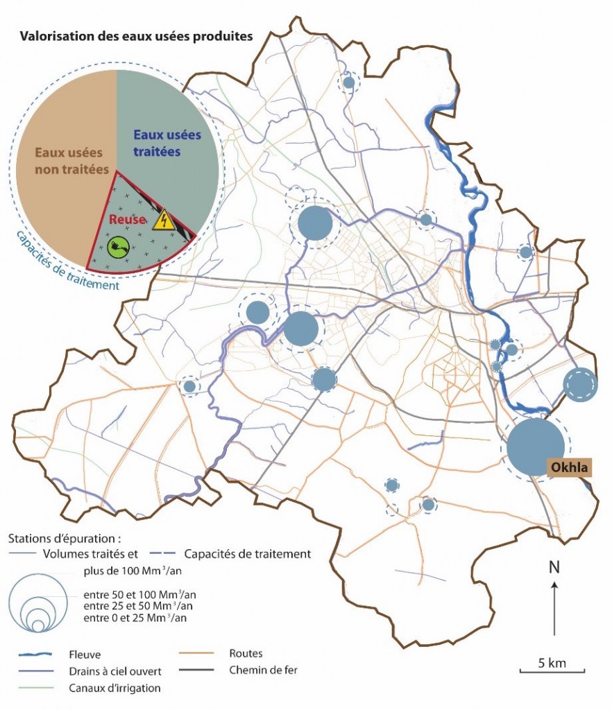 1. Principales infrastructures d’assainissement de Delhi (Bercegol et Gowda, 2015 / Réalisation : Safège ©)