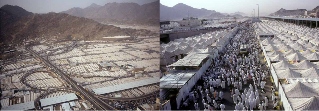 2. Tentes de pèlerins à Mina (La Mecque) en 1991, Arabie Saoudite (Catalogue de l’exposition, 2016)