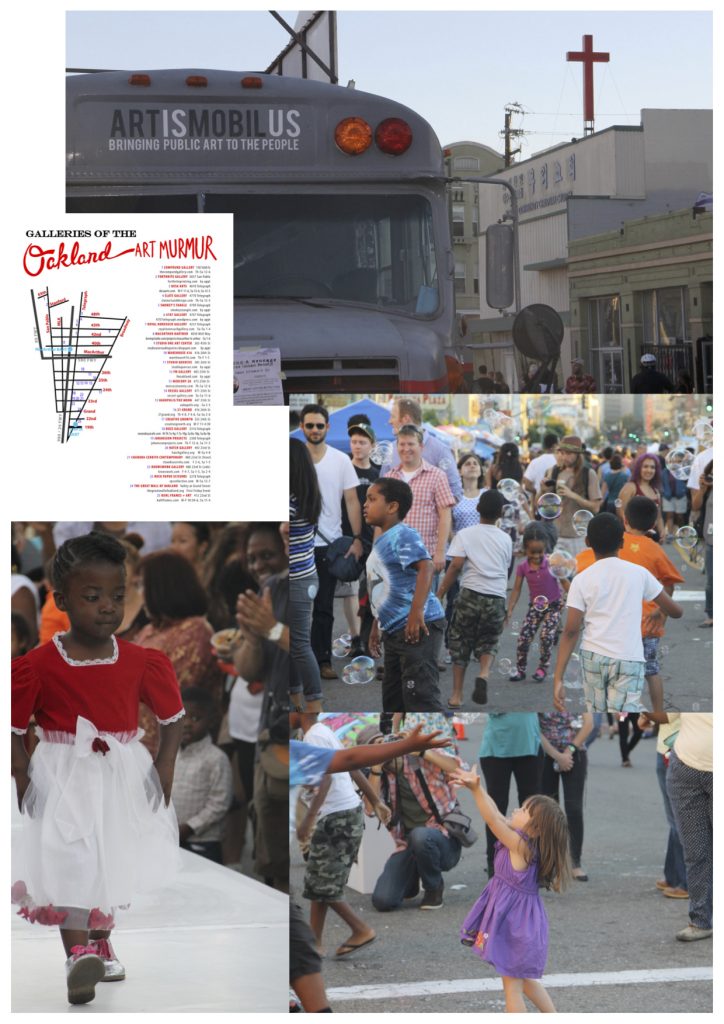 8. Activités pour enfants (défilé, atelier de construction, jeux) lors d'une édition de l'Oakland First Fridays Festival (Maaoui, 2013)